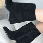 Botki z zawiniętą nogawką Czarny - Ysolenne 5