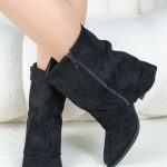 Botki z zawiniętą nogawką Czarny - Ysolenne 3