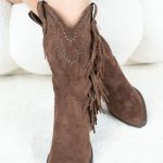 Kowbojki z frędzlami Czekoladowe - Lorivanne 5