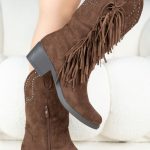 Kowbojki z frędzlami Czekoladowe - Lorivanne 2