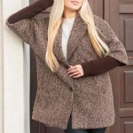 Płaszcz boucle oversize Czekoladowy – Boulyra 4
