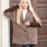 Płaszcz boucle oversize Czekoladowy – Boulyra 3