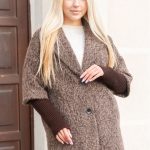 Płaszcz boucle oversize Czekoladowy – Boulyra 1