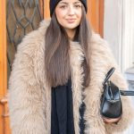 Damski szalik prążkowany Czarny – Ribellea 5