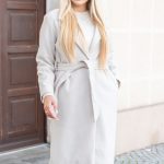 Klasyczny płaszcz z wiązaniem Śmietankowy – Elvarisse 5