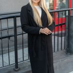 Klasyczny płaszcz z wiązaniem Czarny – Elvarisse 2