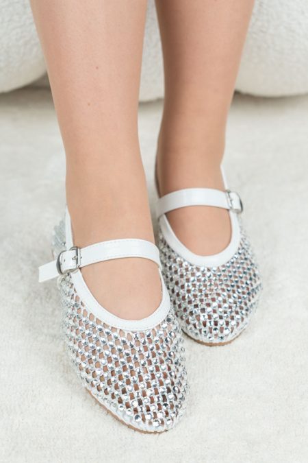 Balerinki z cyrkoniami Biały – Liora 1