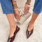 Czółenka zapinane na kostce Czekoladowe – Anvera 3