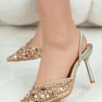 Czółenka z dużymi cyrkoniami Złoty – Corra 2