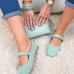 Balerinki na pasku eko zamsz Pistacjowe – Soft Attachment 4