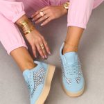 Sneakersy z siateczką cyrkonii Błękitne – Sparkle Move 1