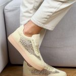 Sneakersy z siateczką cyrkonii Bananowe – Sparkle Move 5