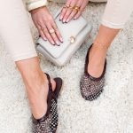 Czółenka siateczkowe z kryształkami Czekoladowe – Crystal Air 4