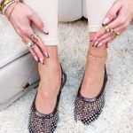 Czółenka siateczkowe z kryształkami Czekoladowe – Crystal Air 2