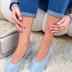 Klasyczne balerinki eko zamsz Błękitne – Timeless Soft 3