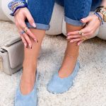 Klasyczne balerinki eko zamsz Błękitne – Timeless Soft 2