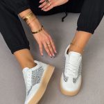 Sneakersy z siateczką cyrkonii Białe – Sparkle Move 5