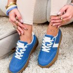 Sneakersy na słoninkowej podeszwie Niebieskie – Creamy Step 2