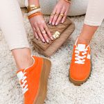 Sneakersy na słoninkowej podeszwie Pomarańczowe – Creamy Step 1