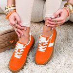 Sneakersy na słoninkowej podeszwie Pomarańczowe – Creamy Step 2