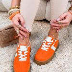 Sneakersy na słoninkowej podeszwie Pomarańczowe – Creamy Step 4