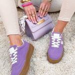 Sneakersy na słoninkowej podeszwie Fioletowe – Creamy Step 1