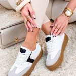 Sneakersy na słoninkowej podeszwie Białe – Creamy Step 3