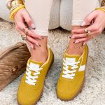 Sneakersy na słoninkowej podeszwie Żółte – Creamy Step 2