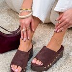 Klapki drewniaki na platformie i koturnie Czekoladowe – Natural Rise 4