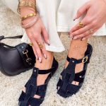 Sandały płaskie rzymianki Czarne – Roman Day 2