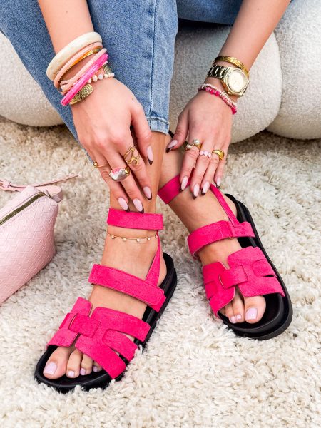 Rzymianki na rzep czarna podeszwa Fuksjowe – Midnight Walk 1