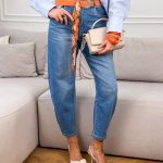 Jeansy balony z motylkiem Jeansowy – Little Butterfly 1