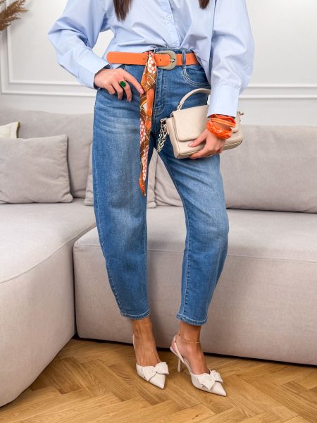 Jeansy balony z motylkiem Jeansowy – Little Butterfly 1