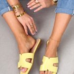 Klapki typu H eko skóra Bananowe – Pure Shape 1