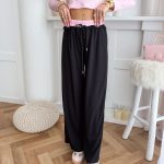 Komplet prążkowany bluzka i spodnie Pudrowy – Ribelle Set 4