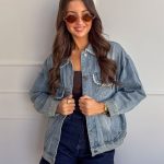 Katana jeansowa oversize z koronkowym wykończeniem – Lace Rebel 1