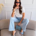 Bluzka dzianinowa z cyrkoniami Biały – Rhinella 3