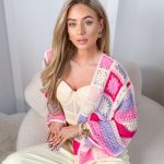 Sweter pleciony rozpinany Różowy – Cardelisse 4