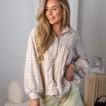 Koszula damska w kratę Bananowy – Checkoria 4