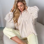 Koszula damska w kratę Bananowy – Checkoria 2