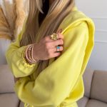 Komplet dresowy ze ściągaczami damski wiązany Bananowy – Lazy Tie 1 5