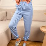 Komplet dresowy ze ściągaczami damski wiązany Błękitny – Lazy Tie 5