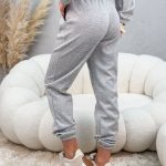 Komplet dresowy ze ściągaczami damskie wiązane Szary – Lazy Tie 3