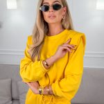 Komplet dresowy ze ściągaczami damski wiązany Żółty – Lazy Tie 4