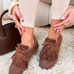 Sneakersy z frędzlami Czekoladowe – Playful Fringe 2