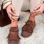 Sneakersy z frędzlami Czekoladowe – Playful Fringe 4