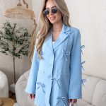 Marynarka z kokardkami zapinana na guziki Błękitny – Bowlinea 1