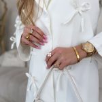 Marynarka z kokardkami zapinana na guziki Biały – Bowlinea 4