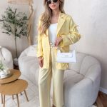 Marynarka z kokardkami zapinana na guziki Bananowy – Bowlinea 3