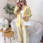 Marynarka z kokardkami zapinana na guziki Bananowy – Bowlinea 4